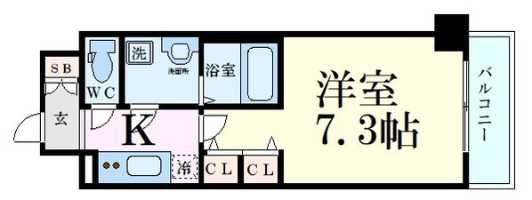 江坂駅 徒歩7分 6階の物件間取画像